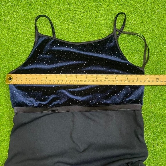 Vtg Y2K Byer Too! SZ S Empire Waist Velvet Glitter Maxi Dress Fairy Whimsygoth - Picture 5 of 8